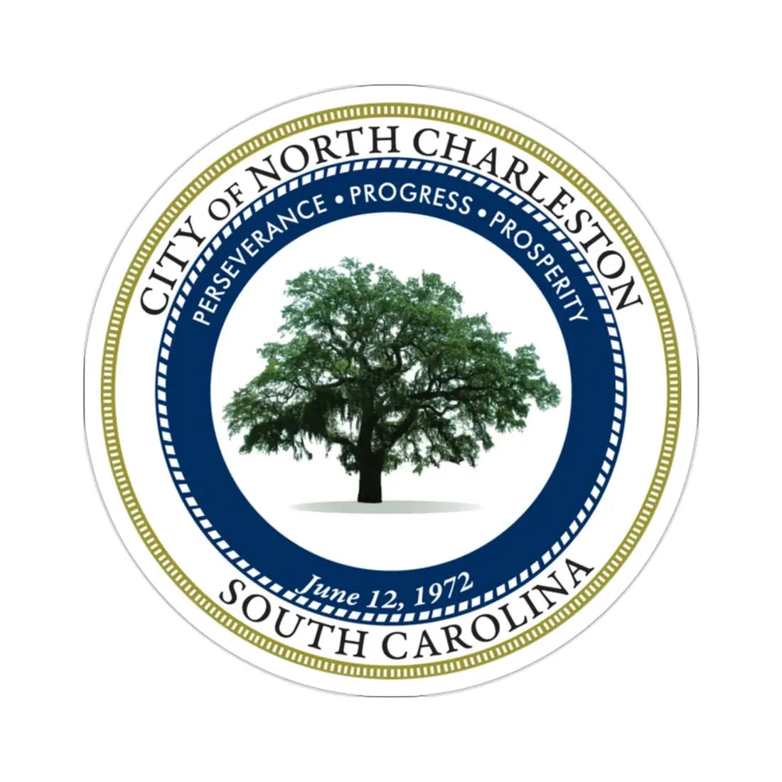 Seal of North Charleston South Carolina USA STICKER Vinyl Die-Cut Decal 2 Inch - The Sticker Space
