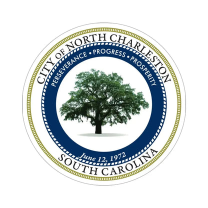 Seal of North Charleston South Carolina USA STICKER Vinyl Die-Cut Decal 3 Inch - The Sticker Space