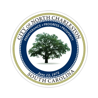 Seal of North Charleston South Carolina USA STICKER Vinyl Die-Cut Decal 3 Inch - The Sticker Space