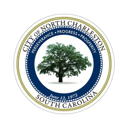 Seal of North Charleston South Carolina USA STICKER Vinyl Die-Cut Decal-6 Inch-The Sticker Space