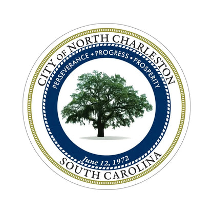 Seal of North Charleston South Carolina USA STICKER Vinyl Die-Cut Decal 6 Inch - The Sticker Space
