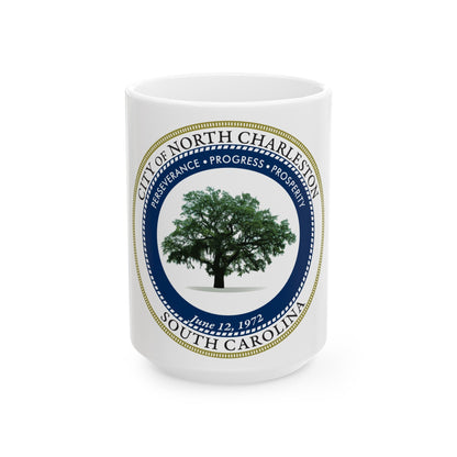 Seal of North Charleston South Carolina - White Coffee Mug-15oz-The Sticker Space