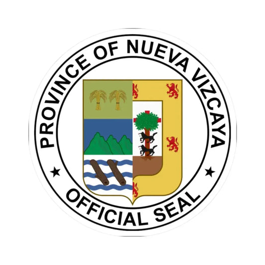 Seal of Nueva Vizcaya (Philippines) STICKER Vinyl Kiss-Cut Decal 2 Inch White - The Sticker Space