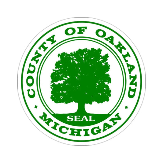 Seal of Oakland County, Michigan USA STICKER Vinyl Die-Cut Decal 2 Inch - The Sticker Space