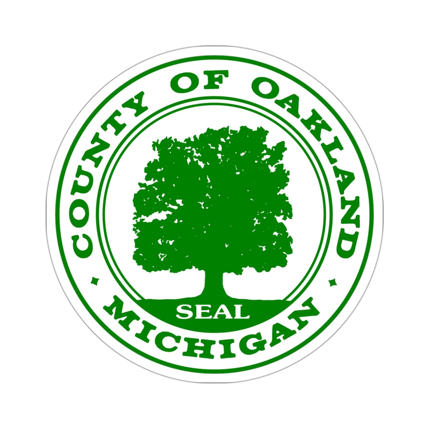 Seal of Oakland County, Michigan USA STICKER Vinyl Die-Cut Decal-3 Inch-The Sticker Space