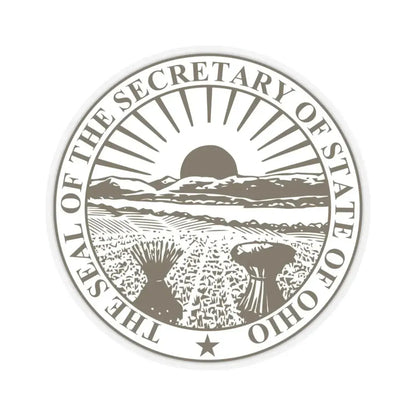 Seal of Ohio Secretary of State - STICKER Vinyl Kiss-Cut Decal 4 Inch Transparent - The Sticker Space
