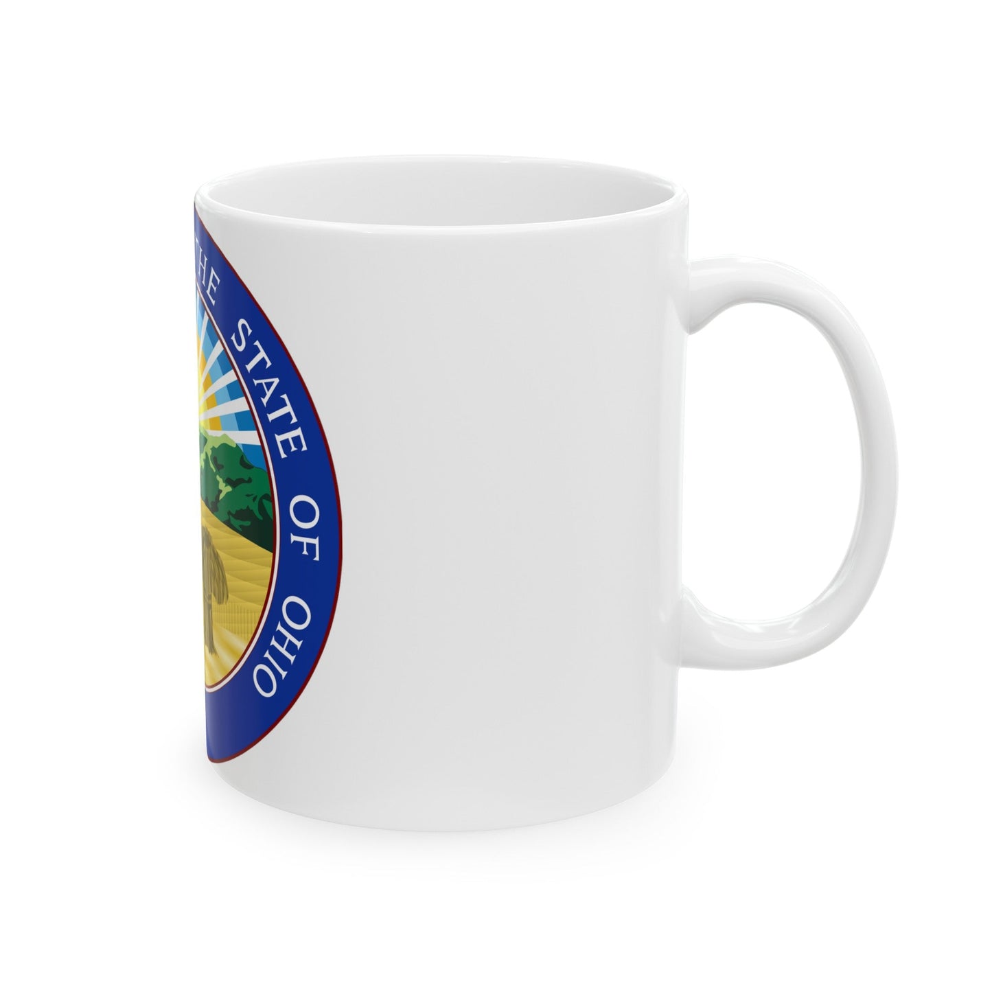 Seal of Ohio - White Coffee Mug-The Sticker Space