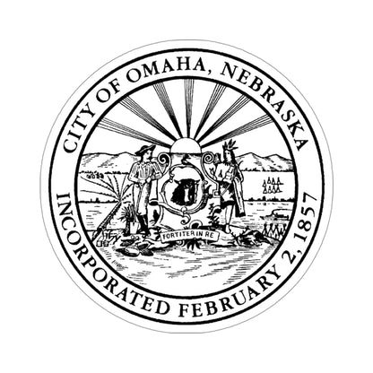 Seal of Omaha Nebraska USA STICKER Vinyl Die-Cut Decal-4 Inch-The Sticker Space