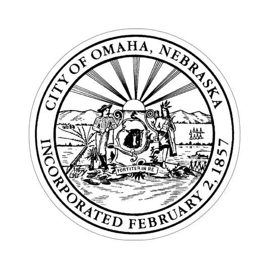 Seal of Omaha Nebraska USA STICKER Vinyl Die-Cut Decal 6 Inch - The Sticker Space