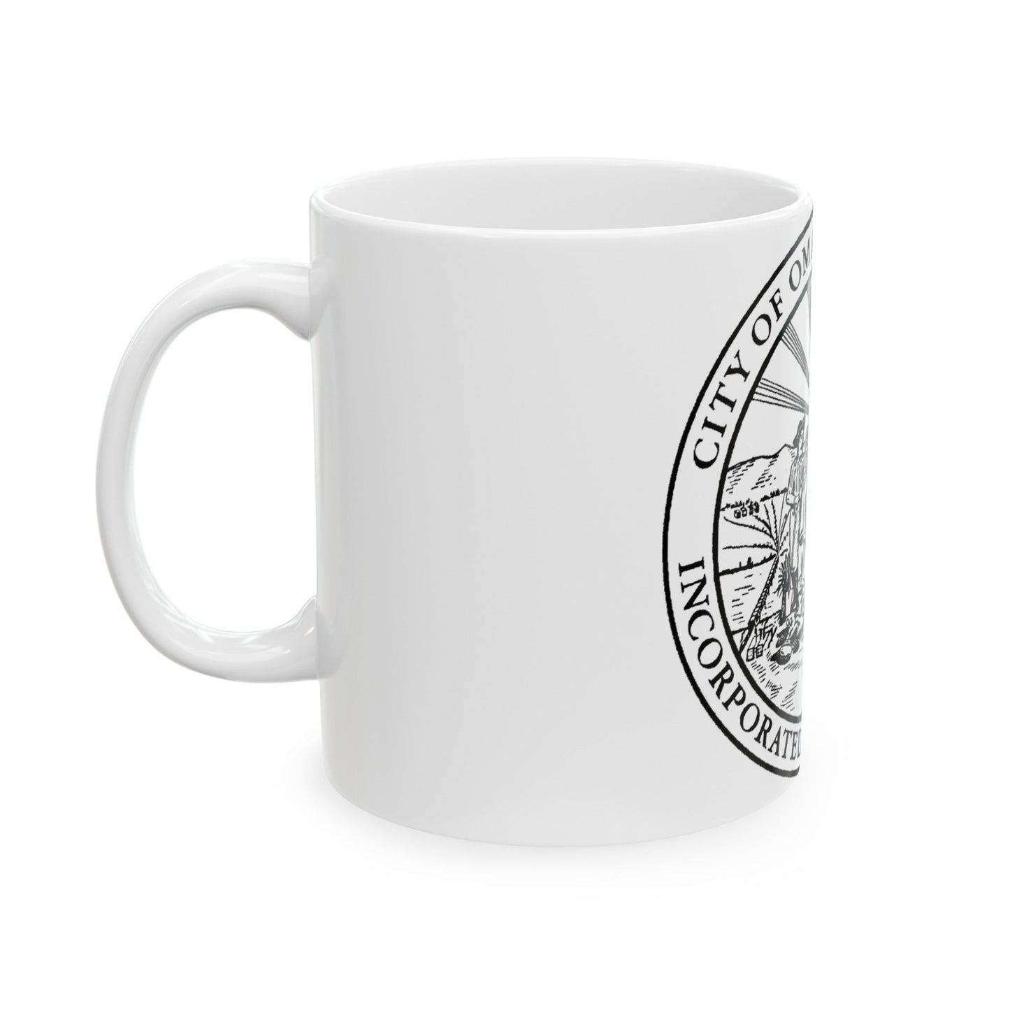 Seal of Omaha Nebraska - White Coffee Mug-The Sticker Space