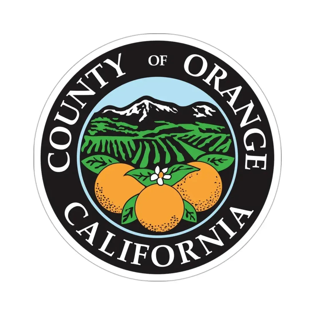Seal of Orange County, California USA STICKER Vinyl Die-Cut Decal 3 Inch - The Sticker Space