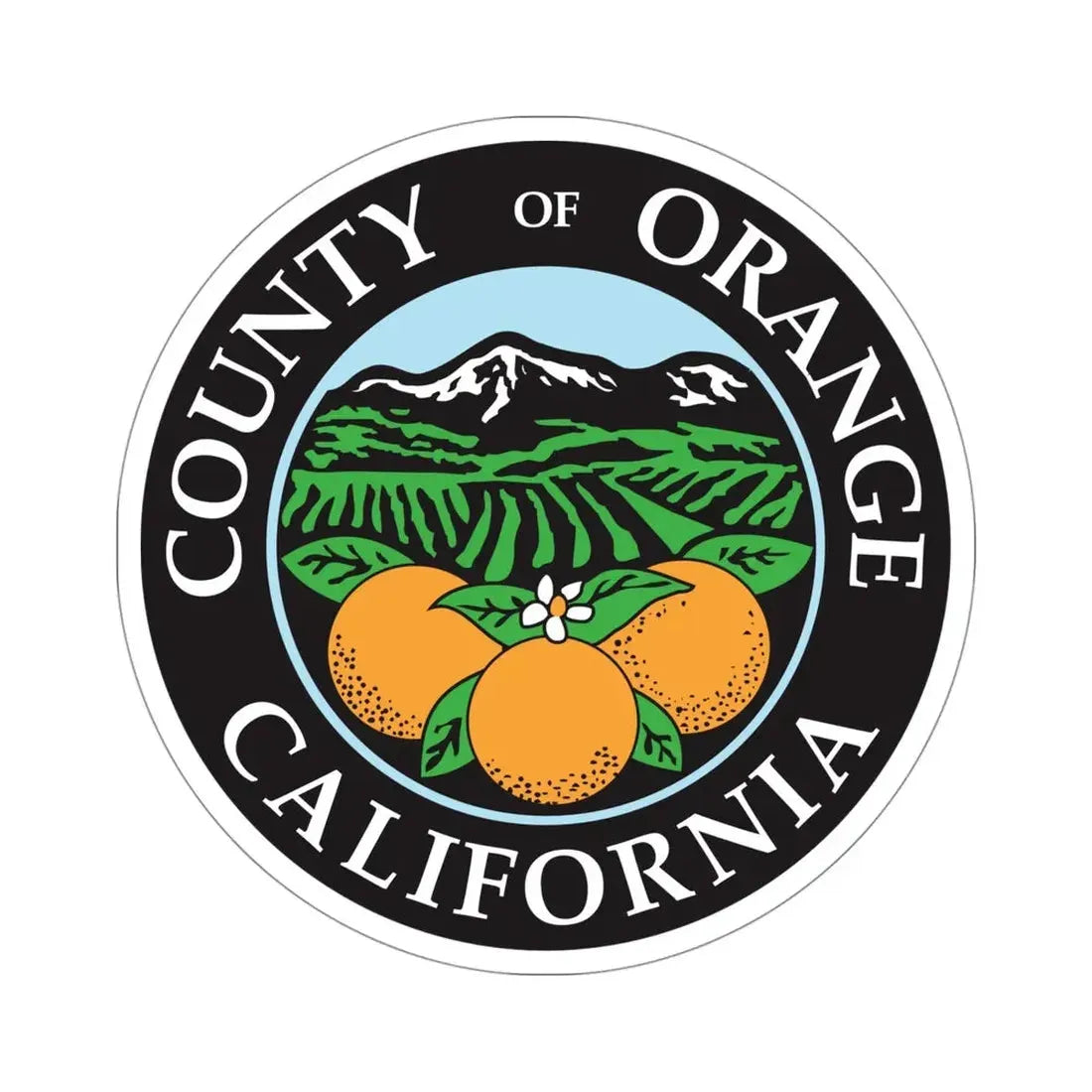Seal of Orange County, California USA STICKER Vinyl Die-Cut Decal 4 Inch - The Sticker Space