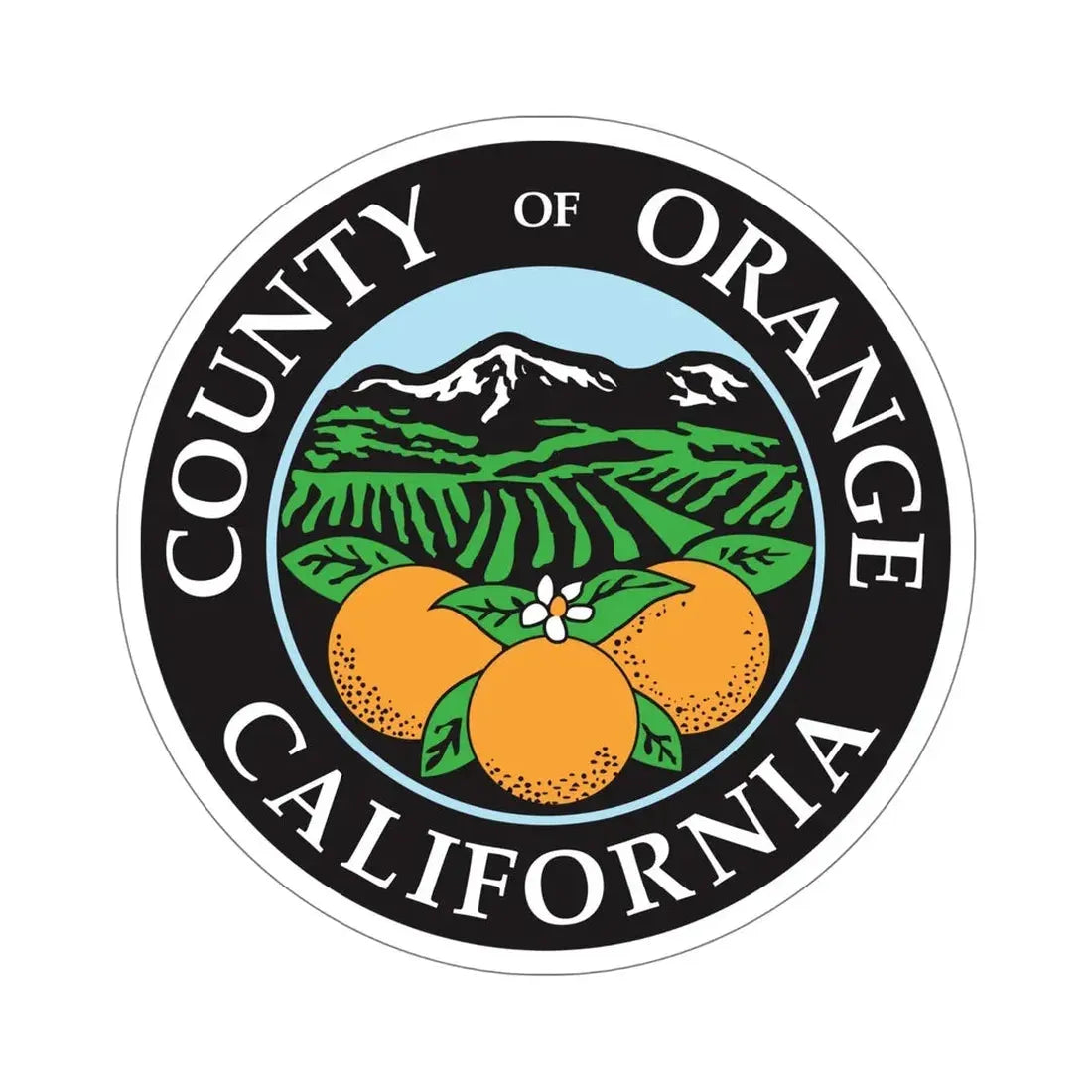 Seal of Orange County, California USA STICKER Vinyl Die-Cut Decal 6 Inch - The Sticker Space