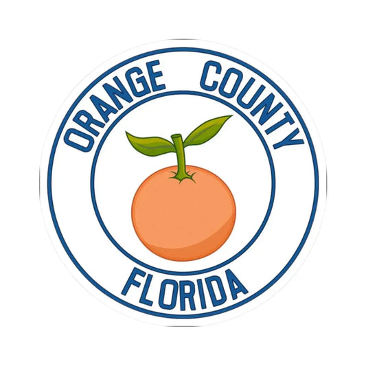 Seal of Orange County Florida (United States) STICKER Vinyl Kiss-Cut Decal 2 Inch White - The Sticker Space