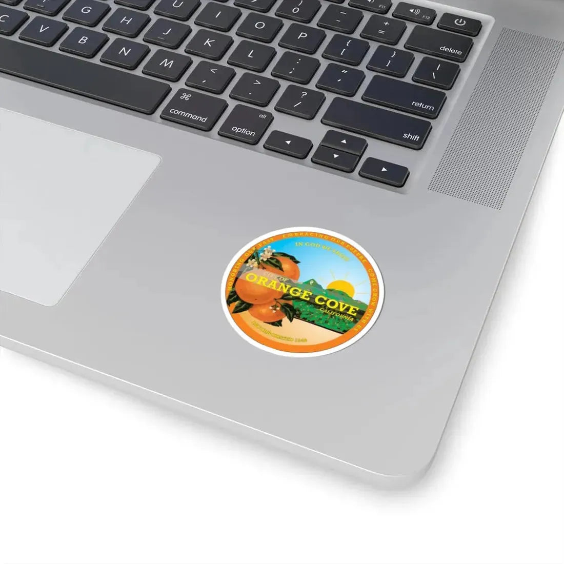 Seal of Orange Cove California - STICKER Vinyl Kiss-Cut Decal - The Sticker Space