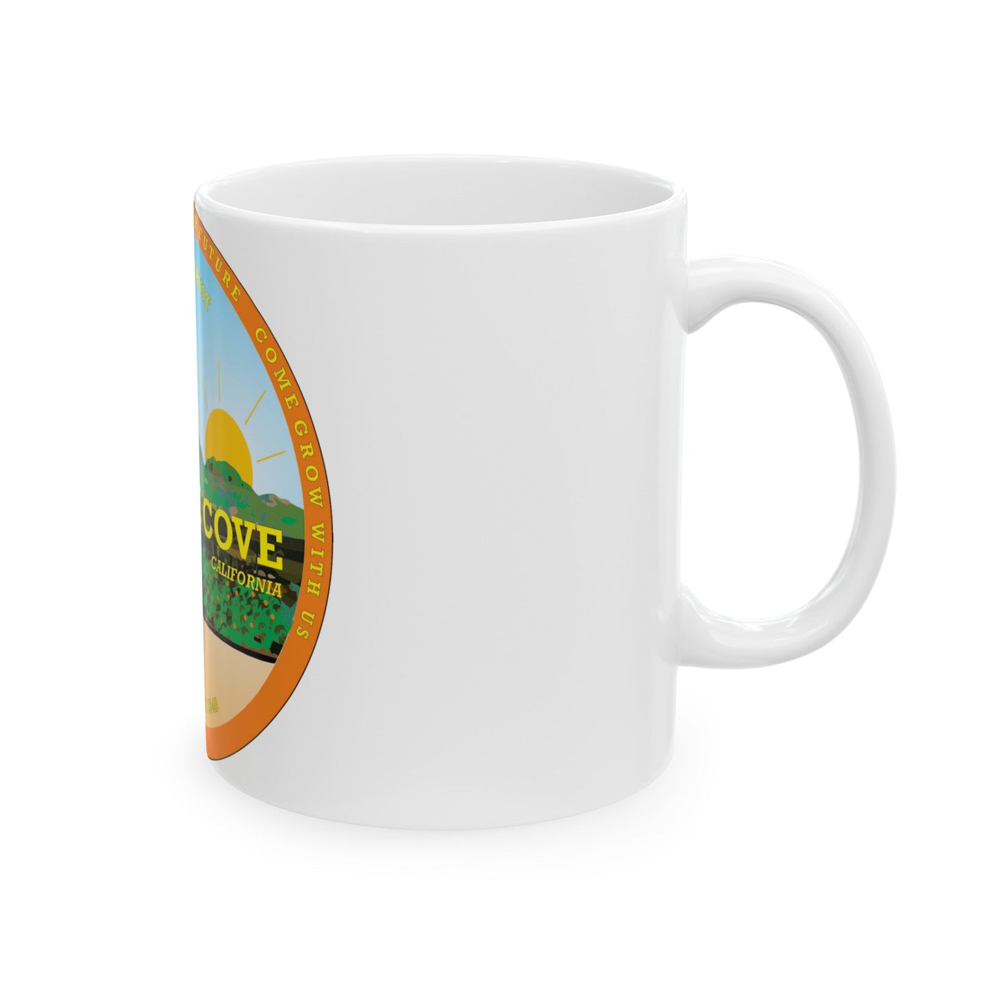 Seal of Orange Cove California - White Coffee Mug-The Sticker Space