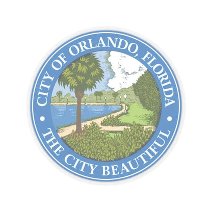 Seal of Orlando Florida - STICKER Vinyl Kiss-Cut Decal 2 Inch Transparent - The Sticker Space