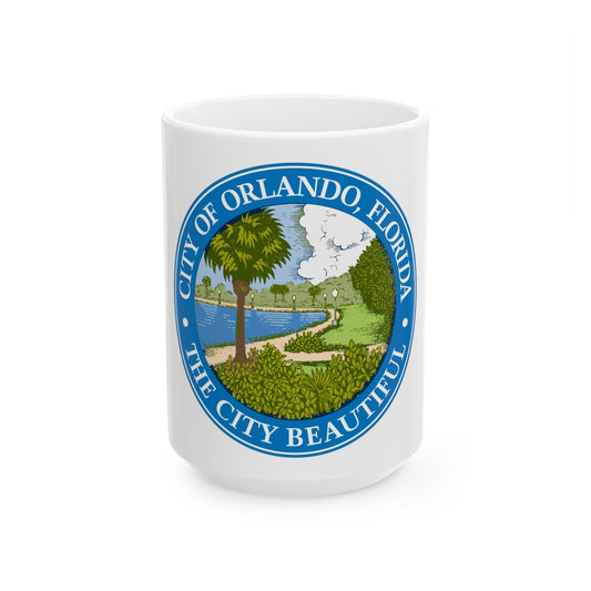 Seal of Orlando Florida - White Coffee Mug-15oz-The Sticker Space