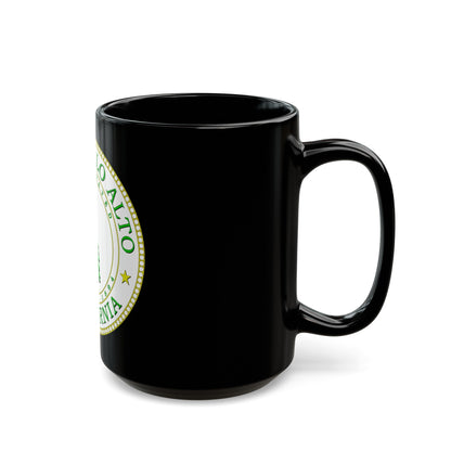 Seal of Palo Alto California - Black Coffee Mug-The Sticker Space