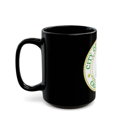 Seal of Palo Alto California - Black Coffee Mug-The Sticker Space