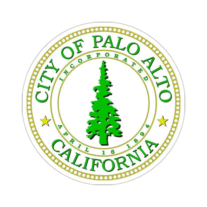 Seal of Palo Alto California USA STICKER Vinyl Die-Cut Decal 3 Inch - The Sticker Space