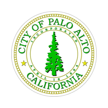 Seal of Palo Alto California USA STICKER Vinyl Die-Cut Decal 5 Inch - The Sticker Space