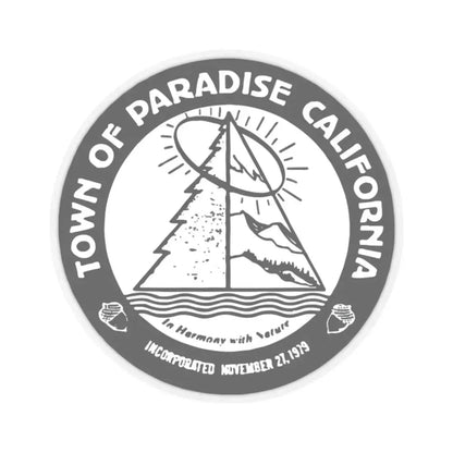 Seal of Paradise California (United States) STICKER Vinyl Kiss-Cut Decal 2 Inch Transparent - The Sticker Space