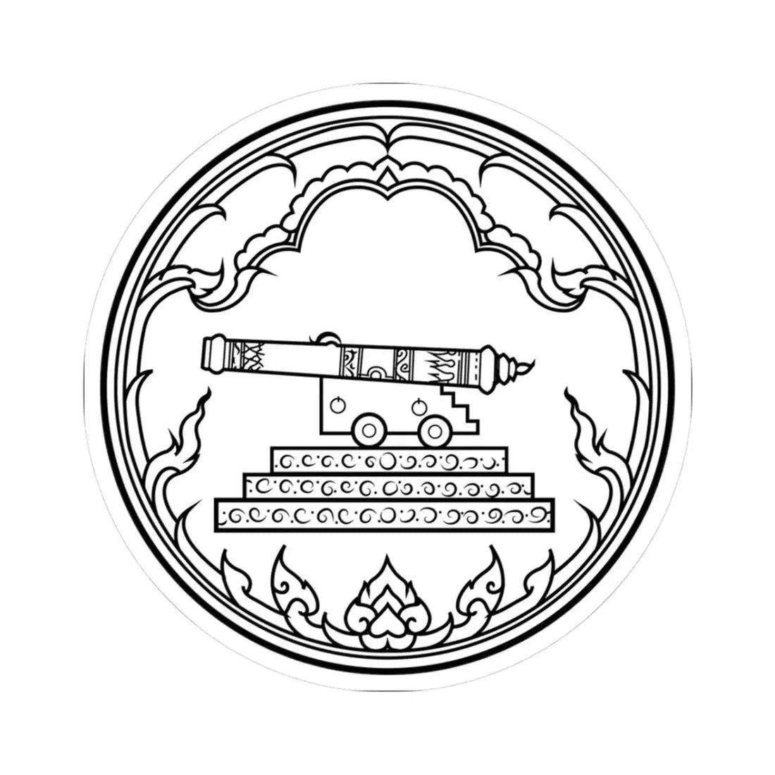 Seal of Pattani (Thailand) STICKER Vinyl Kiss-Cut Decal 3 Inch White - The Sticker Space