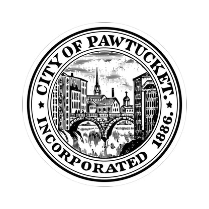 Seal of Pawtucket Rhode Island (United States) STICKER Vinyl Kiss-Cut Decal 3 Inch White - The Sticker Space