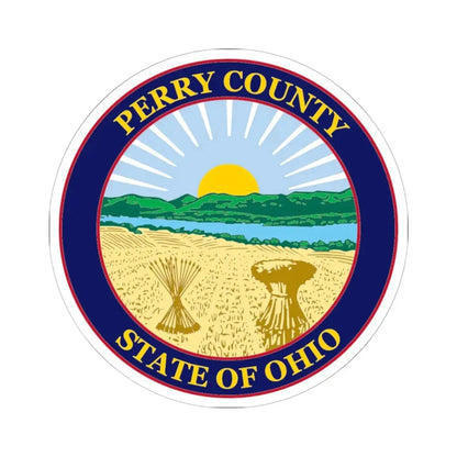 Seal of Perry County Ohio (United States) STICKER Vinyl Kiss-Cut Decal 6 Inch White - The Sticker Space