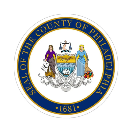 Seal of Philadelphia County, Pennsylvania USA STICKER Vinyl Die-Cut Decal 2 Inch - The Sticker Space