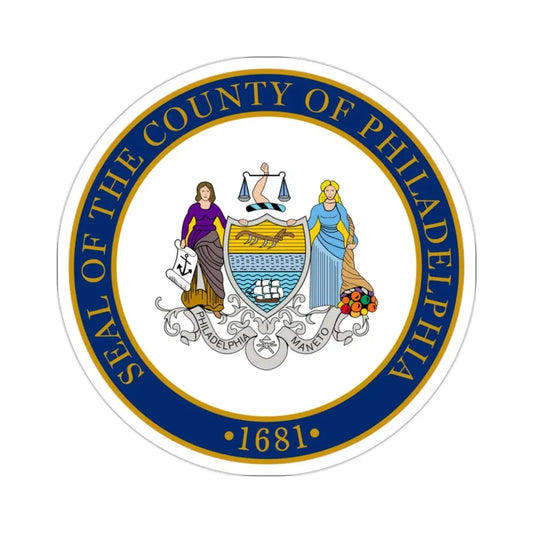 Seal of Philadelphia County, Pennsylvania USA STICKER Vinyl Die-Cut Decal 2 Inch - The Sticker Space