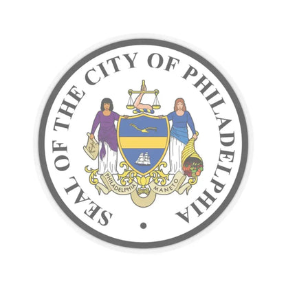 Seal of Philadelphia Pennsylvania - STICKER Vinyl Kiss-Cut Decal 2 Inch Transparent - The Sticker Space
