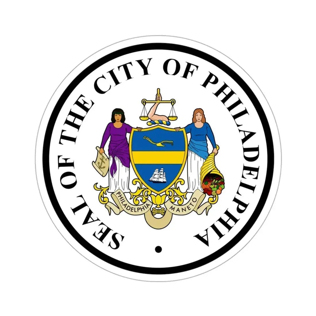 Seal of Philadelphia Pennsylvania USA STICKER Vinyl Die-Cut Decal 3 Inch - The Sticker Space