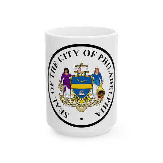 Seal of Philadelphia Pennsylvania - White Coffee Mug-15oz-The Sticker Space