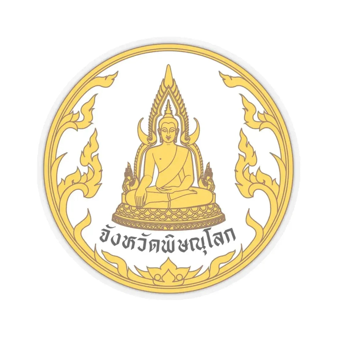 Seal of Phitsanulok Province (Thailand) STICKER Vinyl Kiss-Cut Decal 4 Inch Transparent - The Sticker Space