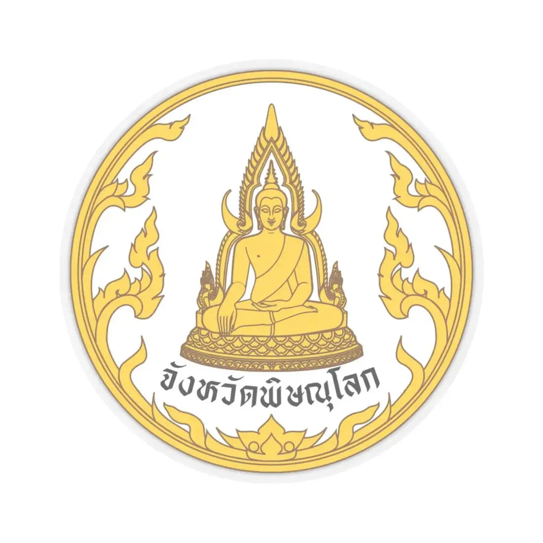 Seal of Phitsanulok Province (Thailand) STICKER Vinyl Kiss-Cut Decal 6 Inch Transparent - The Sticker Space