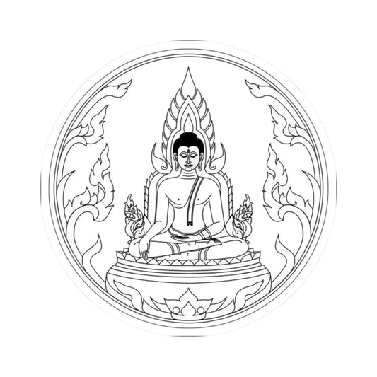 Seal of Phitsanulok Province without the name of province (Thailand) STICKER Vinyl Kiss-Cut Decal 2 Inch White - The Sticker Space