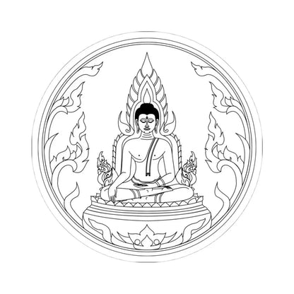 Seal of Phitsanulok Province without the name of province (Thailand) STICKER Vinyl Kiss-Cut Decal 4 Inch White - The Sticker Space