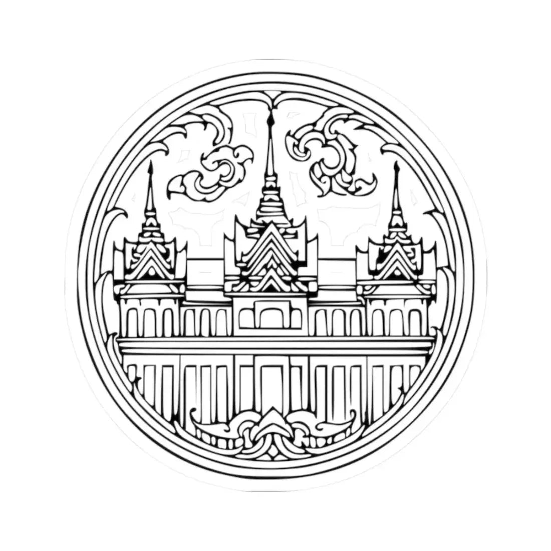 Seal of Phra Nakhon (Thailand) STICKER Vinyl Kiss-Cut Decal 2 Inch White - The Sticker Space