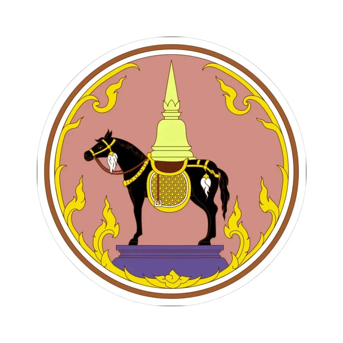 Seal of Phrae Province color version Thai Fine Art Department (Thailand) STICKER Vinyl Kiss-Cut Decal 3 Inch White - The Sticker Space
