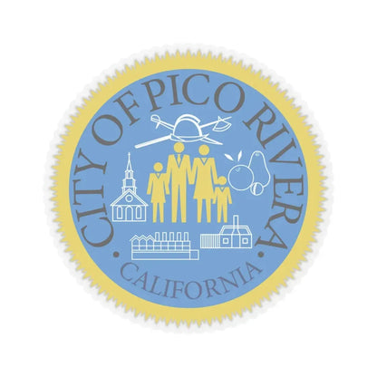 Seal of Pico Rivera California (United States) STICKER Vinyl Kiss-Cut Decal 4 Inch Transparent - The Sticker Space