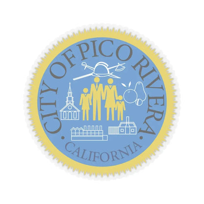Seal of Pico Rivera California (United States) STICKER Vinyl Kiss-Cut Decal 6 Inch Transparent - The Sticker Space