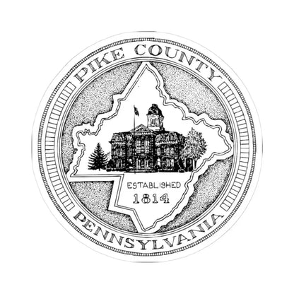 Seal of Pike County Pennsylvania (United States) STICKER Vinyl Kiss-Cut Decal 3 Inch White - The Sticker Space