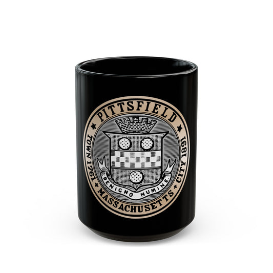 Seal of Pittsfield Massachusetts - Black Coffee Mug-15oz-The Sticker Space