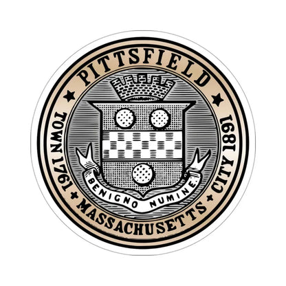 Seal of Pittsfield Massachusetts USA STICKER Vinyl Die-Cut Decal 3 Inch - The Sticker Space