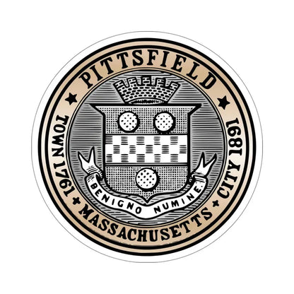 Seal of Pittsfield Massachusetts USA STICKER Vinyl Die-Cut Decal 5 Inch - The Sticker Space