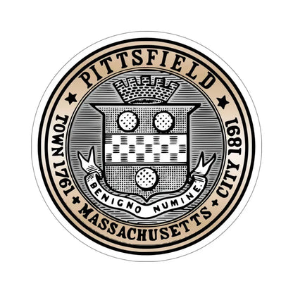 Seal of Pittsfield Massachusetts USA STICKER Vinyl Die-Cut Decal 6 Inch - The Sticker Space