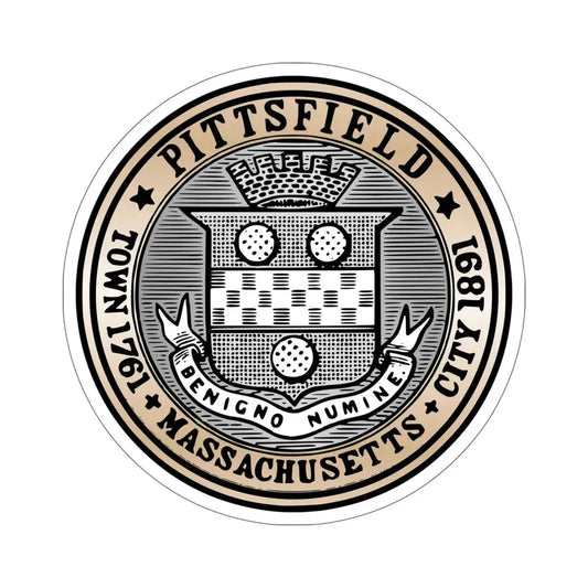 Seal of Pittsfield Massachusetts USA STICKER Vinyl Die-Cut Decal 6 Inch - The Sticker Space