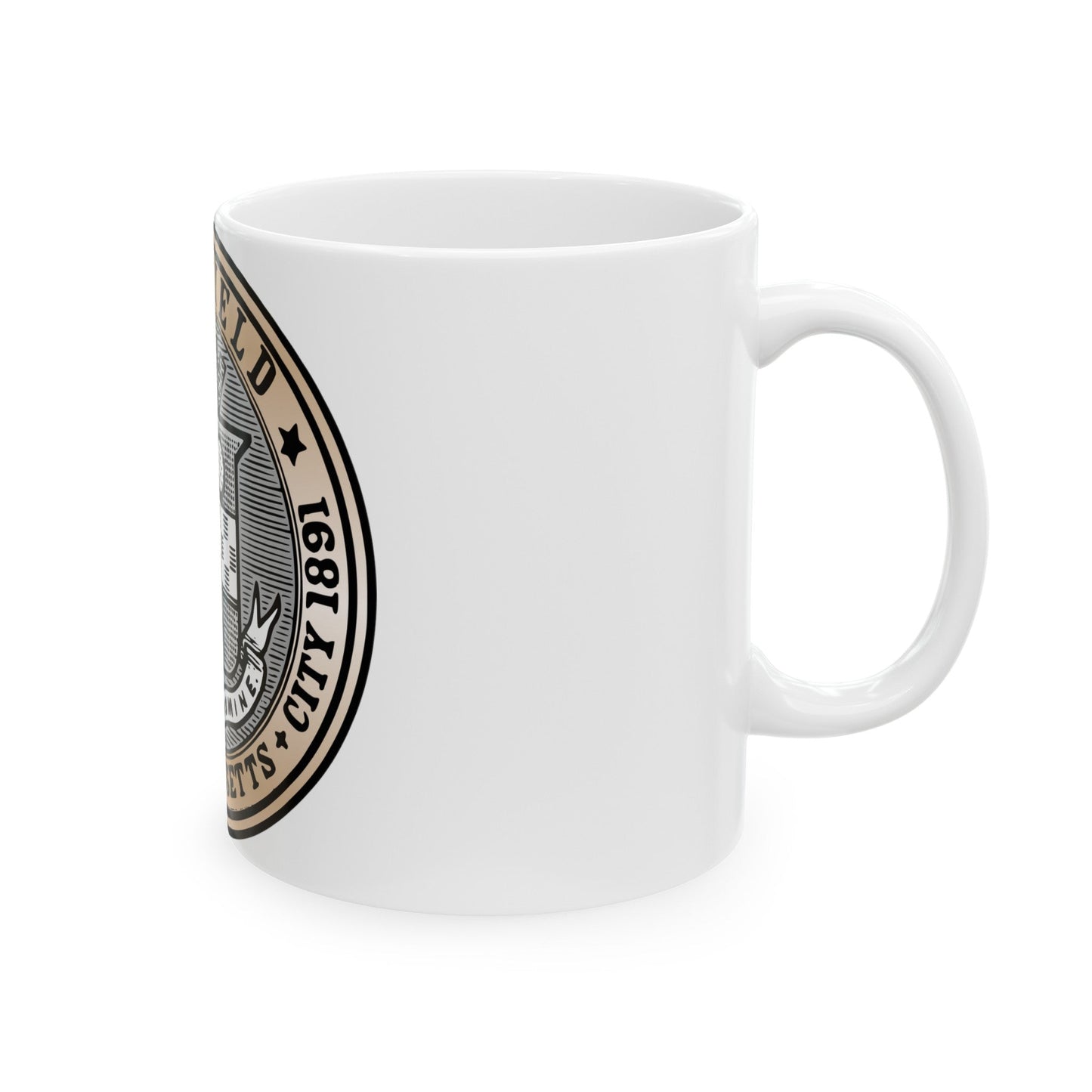 Seal of Pittsfield Massachusetts - White Coffee Mug-The Sticker Space